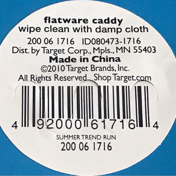 TARGET - Turquoise Enameled Metal Utensil Caddy & Countertop Flatware Organizer - Picture 11 of 16